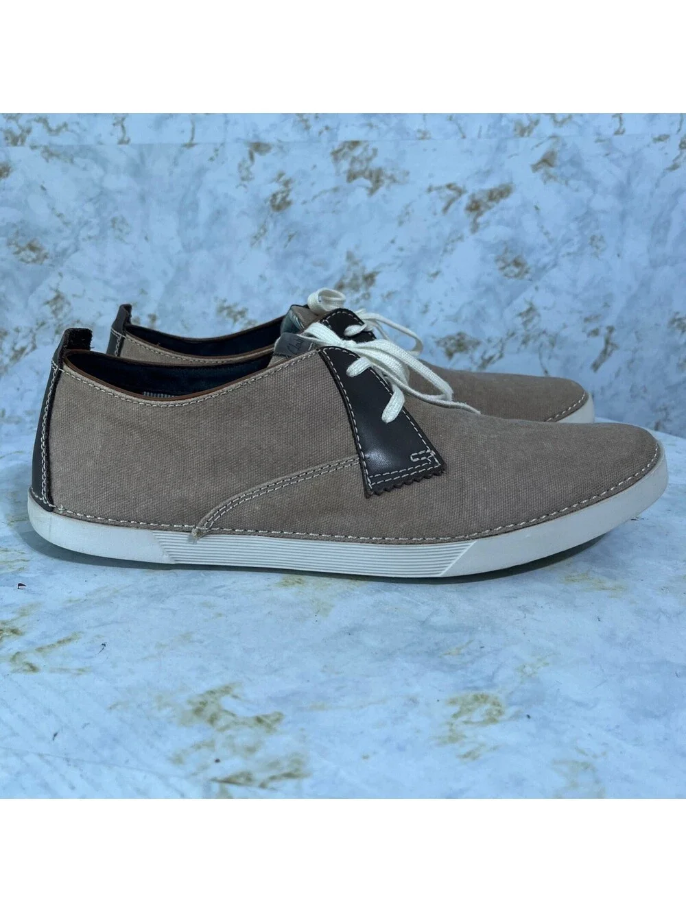 Clarks Neelix Vibe Mens Size 13M Shoes Brown Gray Lace Up Comfort Casual Sneaker